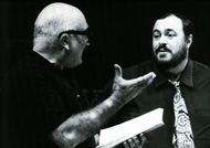 Lotfi Mansouri and Luciano Pavarotti